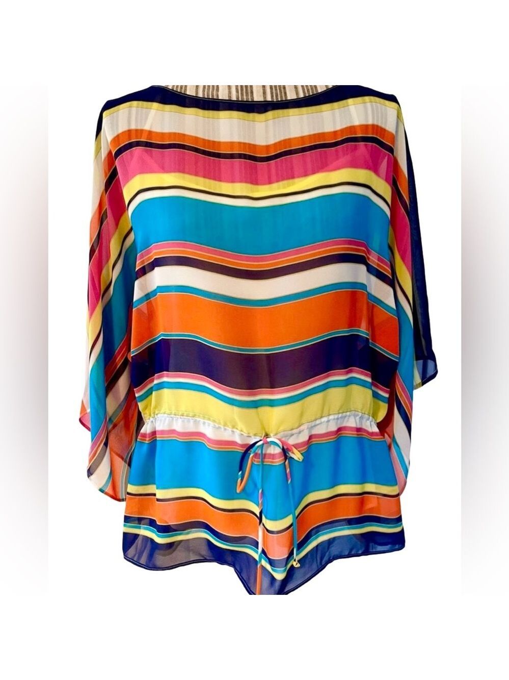 NWT CHAPS by Ralph Lauren multi colored tunic size medium
